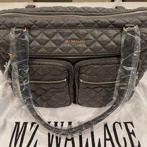 MZ Wallace Crosby Traveler XL Tote in Magnet color w/ gold hardware